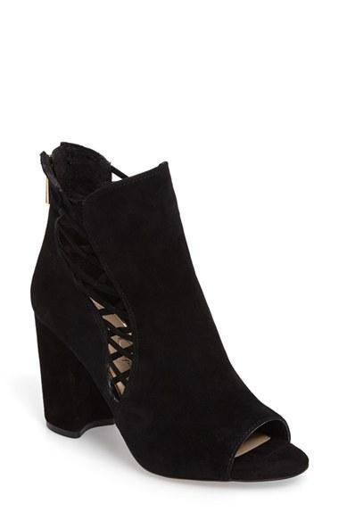 Women's Jessica Simpson Millo Open Toe Bootie M - Black