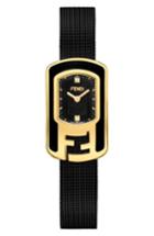 Women's Fendi Chameleon Diamond Mesh Strap Watch, 18mm