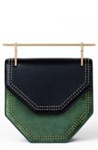 M2malletier Mini Amor Fati Leather & Velvet Shoulder Bag - Green
