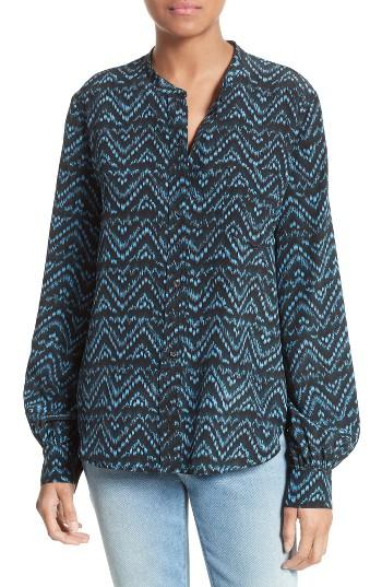 Women's A.l.c. Walter Print Cotton Top - Blue