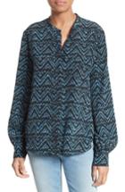 Women's A.l.c. Walter Print Cotton Top - Blue