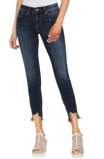 Women's Vince Camuto Uneven Hem Skinny Jeans - Blue