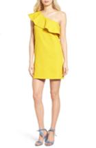 Women's Cupcakes And Cashmere Ruffle One-shoulder Dress, Size - Yellow