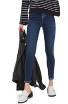 Women's Topshop Jamie Contrast Stitch Skinny Jeans X 30 - Blue