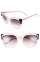 Women's Ted Baker London 56mm Cat Eye Sunglasses - Black/ Light Purple