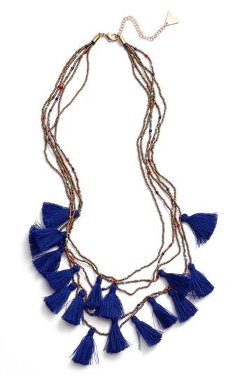 Women's Serefina Layered Tassel Statement Necklace