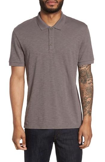 Men's Vince Classic Cotton Polo - Grey