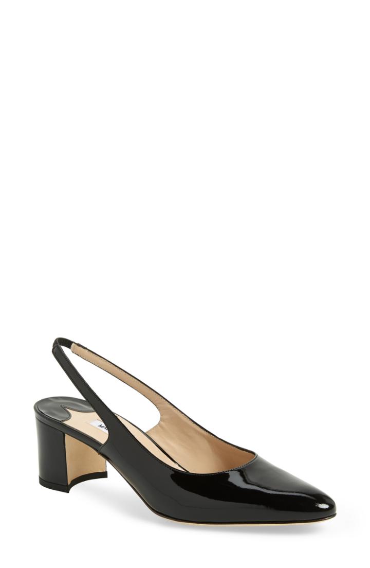 Women's Manolo Blahnik Allurasa Slingback Pump Us / 37eu - Black