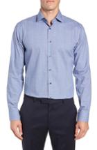 Men's Calibrate Trim Fit Stretch Non-iron Check Dress Shirt .5 - 32/33 - Blue