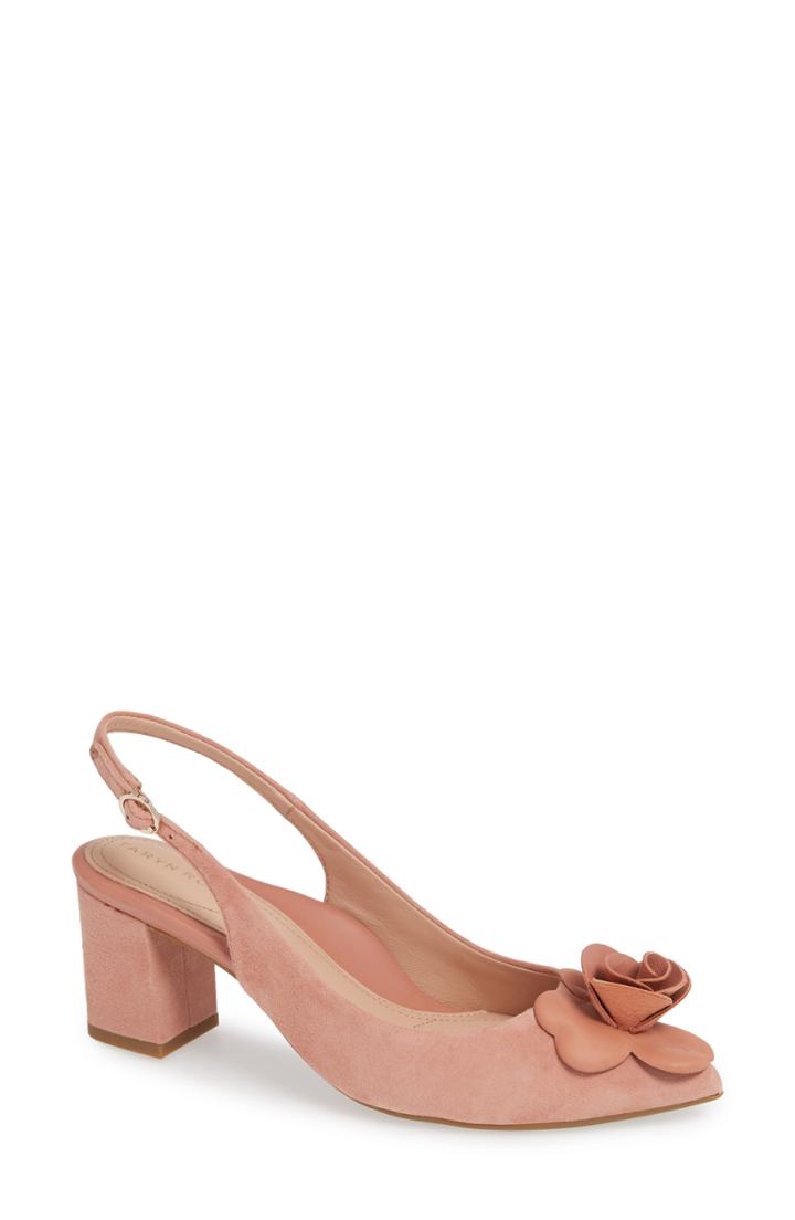 Women's Taryn Rose Michelle Rose Detail Ankle Strap Pump M - Pink