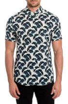 Men's 7 Diamonds Lost In Paradise Print Woven Shirt - Blue
