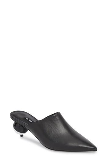 Women's Alice + Olivia Chrysta Pointy Toe Mule M - Black