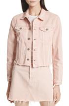 Women's Grlfrnd Cara Crop Denim Jacket - Pink