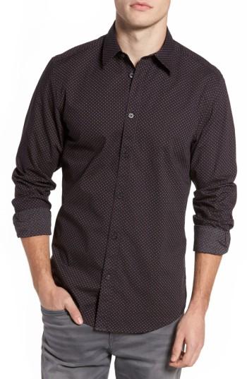Men's Ben Sherman Textured Shirt - Red