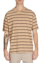 Men's Zanerobe Stripe Box T-shirt - Beige