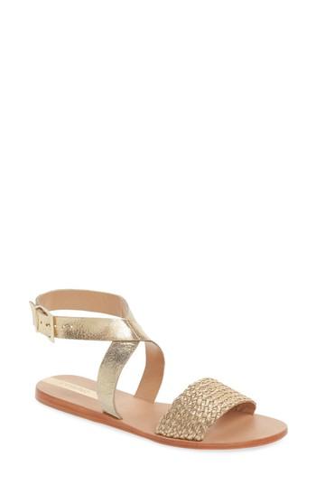 Women's Kaanas Fortaleza Braided Flat Sandal M - Metallic