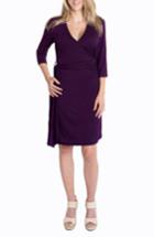 Women's Udderly Hot Mama 'whimsical' Nursing Wrap Dress (6-8 Us) - Purple