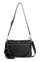 Mz Wallace Crosby Quilted Oxford Nylon Crossbody - Black