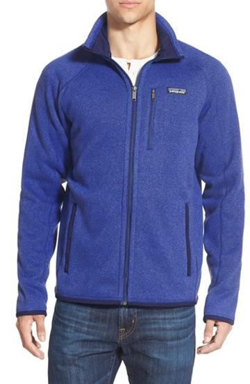 Men's Patagonia 'better Sweater' Zip Front Jacket, Size - Blue