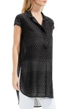 Women's Two By Vince Camuto Delicate Dabs High/low Tunic - Black