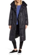 Women's Eileen Fisher Shawl Hood Down Coat, Size - Black