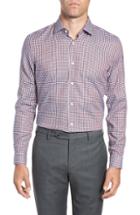 Men's Boss X Nordstrom Isaac Slim Fit Check Dress Shirt - Red