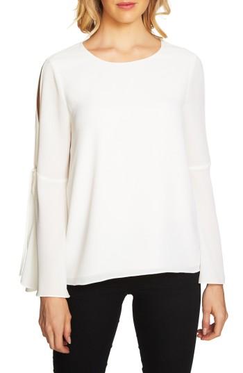 Women's Cece Split Tie-sleeve Blouse - Ivory