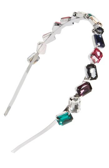Tasha Crystal Embellished Headband, Size - Coral