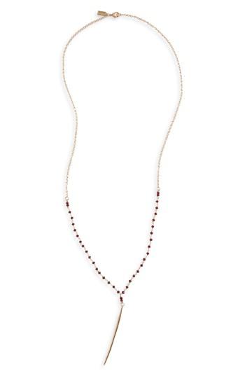 Women's Canvas Delicate Spear Y-necklace