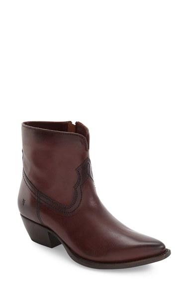 Women's Frye 'shane' Western Bootie .5 M - Burgundy
