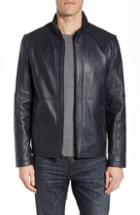 Men's Andrew Marc Wiley Lambskin Leather Jacket - Blue