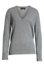 Women's Theory Button Sleeve Cashmere Sweater - Grey