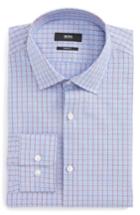 Men's Boss Marley Sharp Fit Check Dress Shirt .5 R - Red