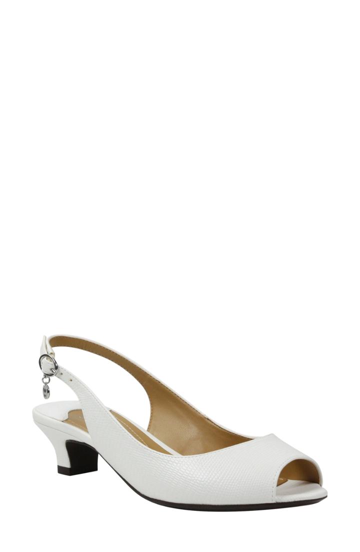 Women's J. Renee Jenvey Slingback Sandal B - White