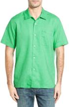 Men's Tommy Bahama Monaco Tides Standard Fit Linen Blend Camp Shirt - Green