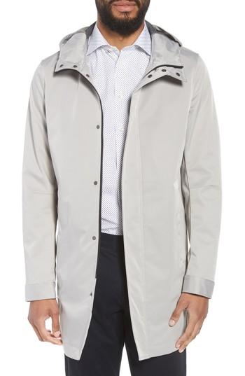 Men's Ted Baker London Verner Hooded Mac Jacket (m) - Beige