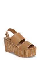 Women's Kelsi Dagger Brooklyn Nash Platform Wedge Sandal .5 M - Brown