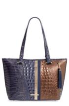 Brahmin Andesite Orba Medium Asher Leather Tote - Blue