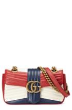 Gucci Mini Gg Marmont 2.0 Tricolor Matelasse Leather Shoulder Bag -