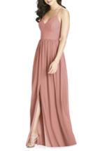 Women's Dessy Collection Ruffle Back Chiffon Halter Gown