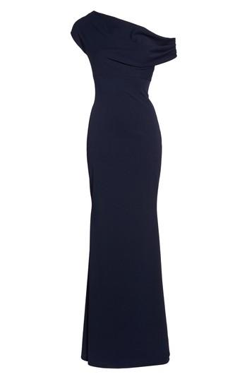 Women's Katie May One-shoulder Crepe Trumpet Gown - Black
