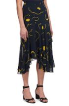 Women's Whistles Billie Magnolia Print Asymmetrical Skirt Us / 4 Uk - Blue