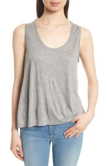 Women's T By Alexander Wang Low Neck Flared Tank - Grey