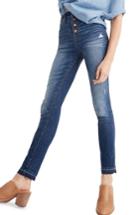 Women's Madewell 10-inch High Waist Drop Hem Skinny Jeans - Blue