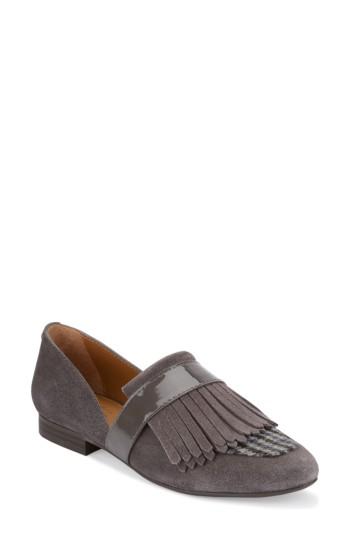 Women's G.h. Bass & Co. 'harlow' Kiltie Leather Loafer .5 M - Grey