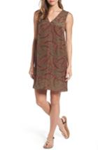 Women's Halogen V-neck Shift Dress, Size - Green