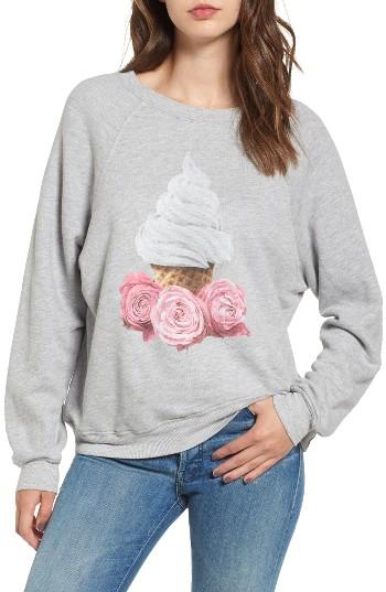 Women's Wildfox Sommers - Soft Serve Shrine Sweater - Grey