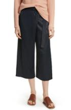 Women's Vince Belted Crossover Culottes - Blue