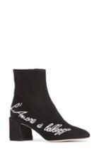 Women's Dolce & Gabbana L'amore Block Heel Bootie Us / 36.5eu - Black