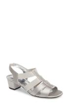 Women's David Tate Eve Embellished Sandal .5 M - Metallic